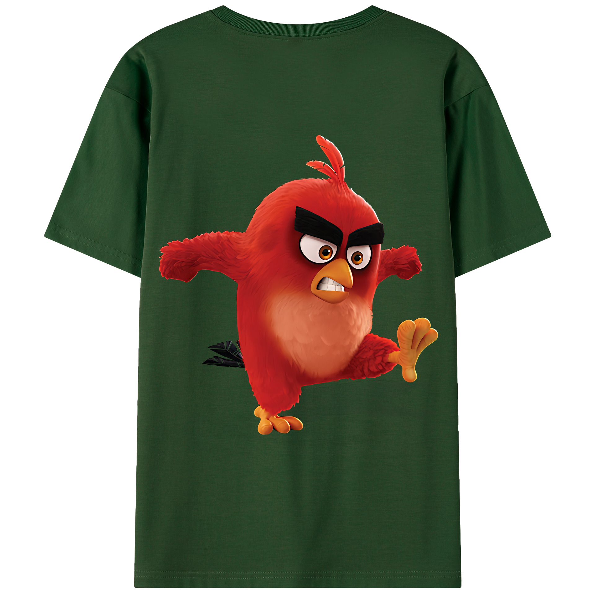 （画像用） Angry Birds アングリーバード 綿100％半袖Tシャツ（背面プリント）